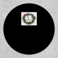 Tis The Season Christmas Wreath Patch
