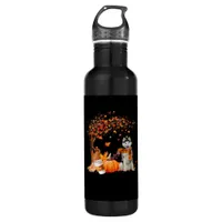 It’s Fall Y’all Dog Autumn Aesthetic Style Stainless Steel Water Bottle