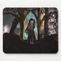 Creepy and Cute Halloween Girl Mouse Pad