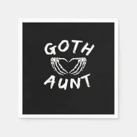 Goth Aunt Funny Emo Auntie Punk Cute Skeleton Hand Napkins