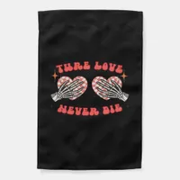 Skeleton Hands Heart Design Classic Aesthetic Garden Flag