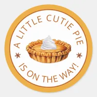 Little Cutie Pie Fall Baby Shower Sticker