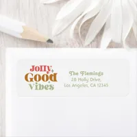 "Jolly Good Vibes" Retro Holiday  Label