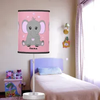 Cute baby elephant in pink for girls  table lamp