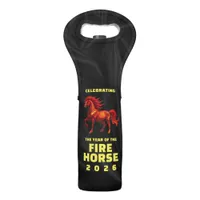 Stunning Chinese Year of the Fire Horse 2026 Wine Bag