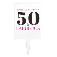 Personalized 50 and Fabulous Birthday Party Cake Cake Topper