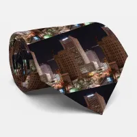 Phoenix Arizona Skyscapers at Night Neck Tie