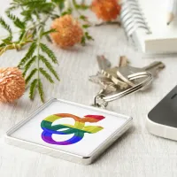 Male Couple Pride Symbols Rainbow Flag Keychain