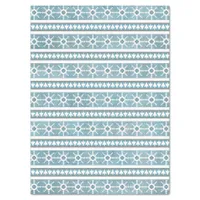 Southwest Winter Snowflakes & Pine Trees Blue Tissue Paper