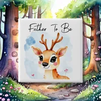 Woodland Deer Father To Be Baby Shower Button