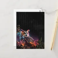 Beautiful Owl in the Night  Postcard