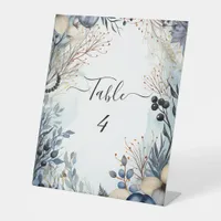 Ethereal Delicate Watercolor Serene Foliage   Pedestal Sign