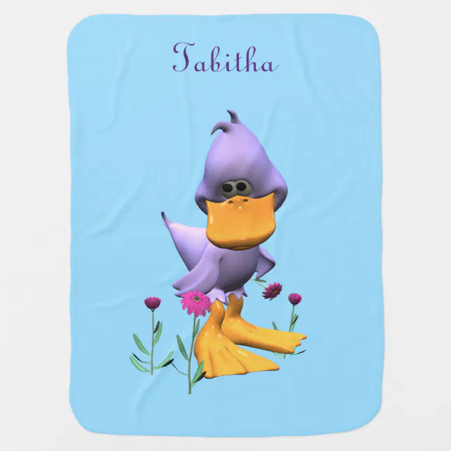 Cute and Shy Purple Duck