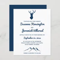 BUDGET Rustic Blue Deer Country Mountain Wedding