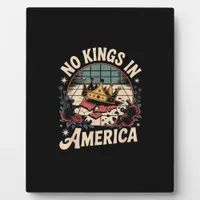 No Kings In America Retro Classic Plaque