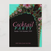 Cocktail Party Invitation template Postcard