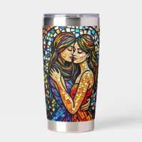 A Romantic Embrace | Mosaic Women Ai Art Insulated Tumbler