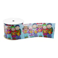 Christmas Carolers Festive Holiday Satin Ribbon