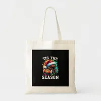 Tis The Season Football Mom Christmas Santa Hat Co Tote Bag