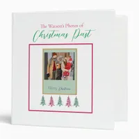 Green red Photos of Christmas Past Custom Binder