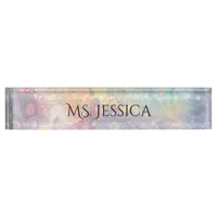 Beautiful Whimsical Colorful Back to School  Desk Name Plate