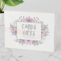 Watercolor Bouquet Cards & Gifts Lilac ID654 Wooden Box Sign