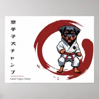 Karate Puppy Champ Poster