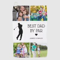 Best Dad By Par Custom Photo Collage  Father's Day Golf Towel