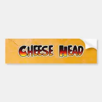 Cheese Head Wisconsin Humor Bumper Sticker