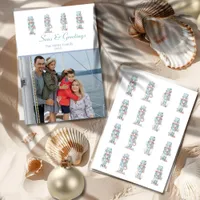 Coastal Christmas Nutcrackers 1-photo Holiday Card