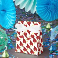 Graduation High School, College Red Cap Pattern Favor Boxes