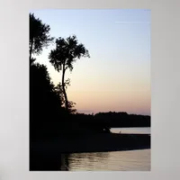 Mississippi River Sunset Poster