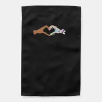 Skeleton Hands Heart Show Clean Graphic Mood Garden Flag