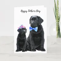 Black Labrador Father's Day Dog Dad - Cute Puppy Card