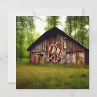 Abandoned Weathered Barn in the Woods