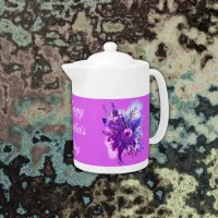 Purple & Blue Floral Happy Mother's Day | Tea Pots Teapot