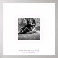 Stylish Photo Wedding Day Date Signature Poster