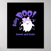 Baby Boo Sweet Toddler Halloween Design Poster