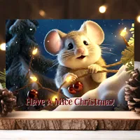 Have a Mice Christmas Cute Mouse  Holiday Card