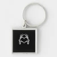 Skeleton Heart Hands - Halloween - Skeleton Hands  Keychain