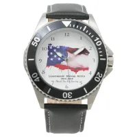 *~*  Flag Veteran Military USA Red White Blue Watch