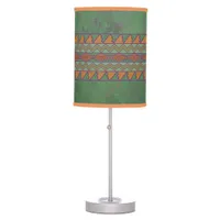 Southwest Sagebrush Green Geometric Design  Table Lamp