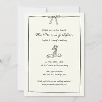 Morning After Wedding Brunch Timeless Hand Drawn Invitation