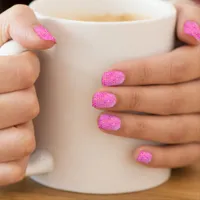 Pink Dinosaur Hide Minx Nail Art