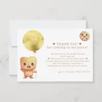 Our Little Cookie Turning ONE Photo 1st Birthday Thank You Card