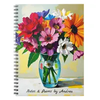 Pretty Floral Botanical Personalized Notebook