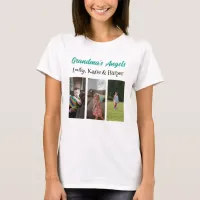 Grandma's Angels | Personalized Photo and Names T-Shirt