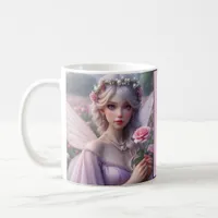 Beautiful June Fairy in Roses Coffee Mug