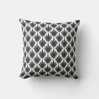 Art Deco Stylish Monochrome Throw Pillow