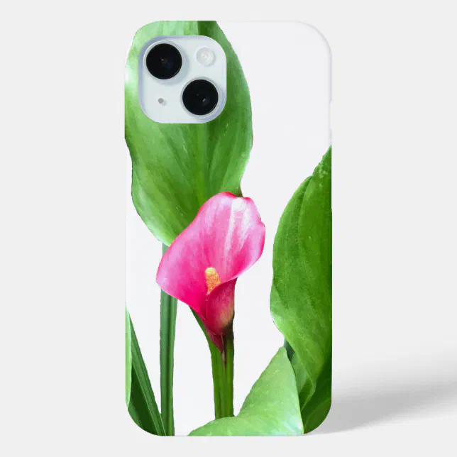 Pretty Pink Calla Lily iPhone 15 Case